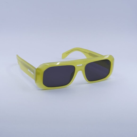 Palm Angels PERI102 WILLOW 1807 Sunglasses Yellow Rectangle Frame, Grey Lenses main image 8